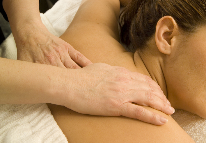 getting a back massage